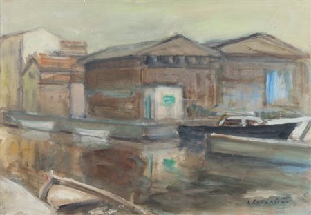 ALFREDO CATARSINI<BR>Viareggio (LU) 1899 - 1993<BR>"Canale" 1958