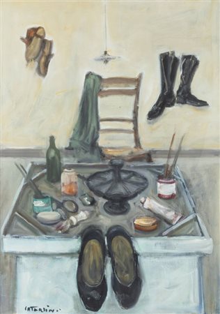 ALFREDO CATARSINI<BR>Viareggio (LU) 1899 - 1993<BR>"Giorno di riposo" 1960