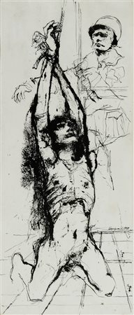 RENZO VESPIGNANI<BR>Roma 1924 - 2001<BR>"Esecuzione" 1958