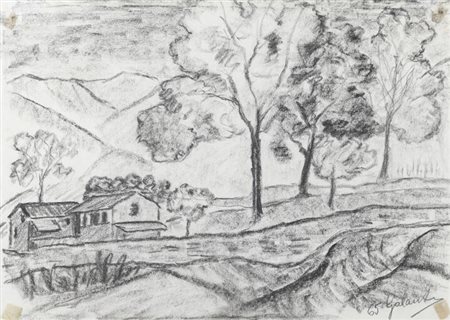 NICOLA GALANTE<BR>Vasto (CH) 1883 - 1969 Torino<BR>"Paesaggio" 1965