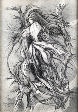 GUIDO DE BONIS<BR>Torino 1931 - 2009<BR>"Il Nume Apportatore di Vento" 1960