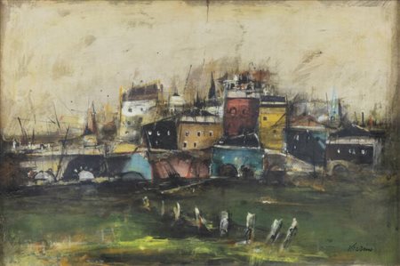 PIERO GARINO<BR>Leinì (TO) 1922 - 2009 Torino<BR>"Città"