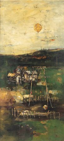 PIERO GARINO<BR>Leinì (TO) 1922 - 2009 Torino<BR>"Saltimbanchi" 1962