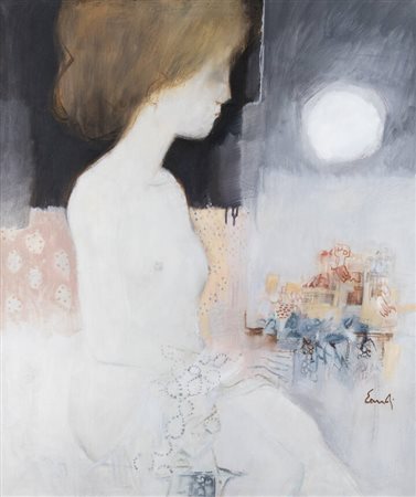 FERNANDO EANDI<BR>Torino 1926 - 2018<BR>"Donna e finestra" 1972