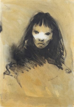 ENRICO COLOMBOTTO ROSSO<BR>Torino 1925 - 2013 Casale<BR>"Volto"