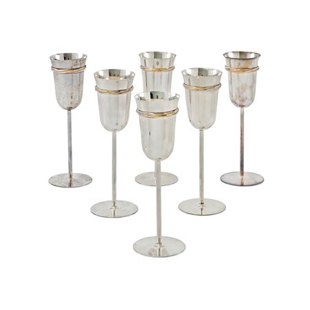 Sei flute in argento 