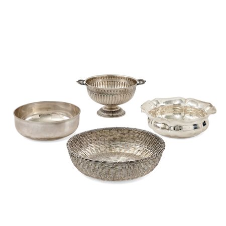 Lotto di quattro argenti, Italia XX secolo