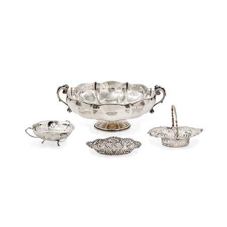 Lotto di quattro argenti