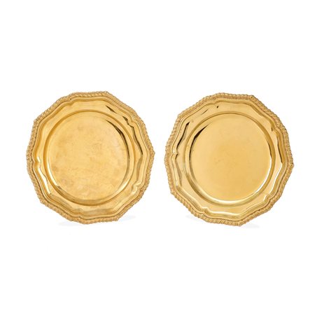 Due piatti in vermeil