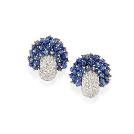 Orecchini con zaffiri e diamanti