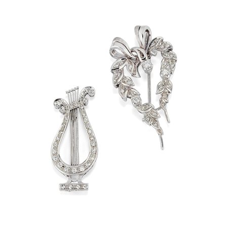 Due spille con diamanti