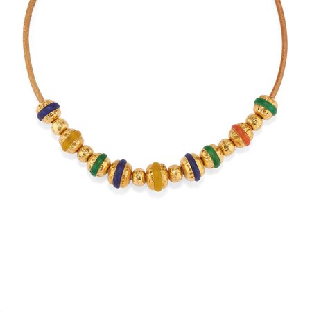 Collana con pasta vitrea