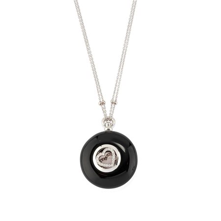 Collana con smalto e diamanti