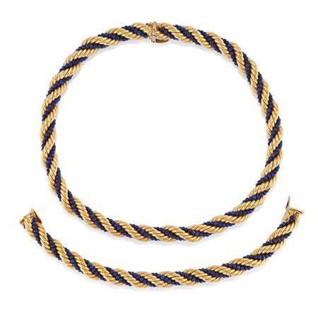 Demi-parure con lapislazzuli