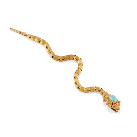 Bracciale con turchese e rubini, 1950 circa