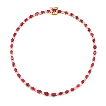 Collana con rubini e diamanti
