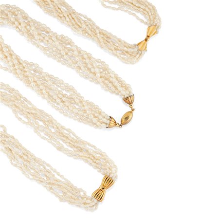 Tre collane con perle