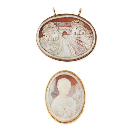 Due pendenti con cammeo
