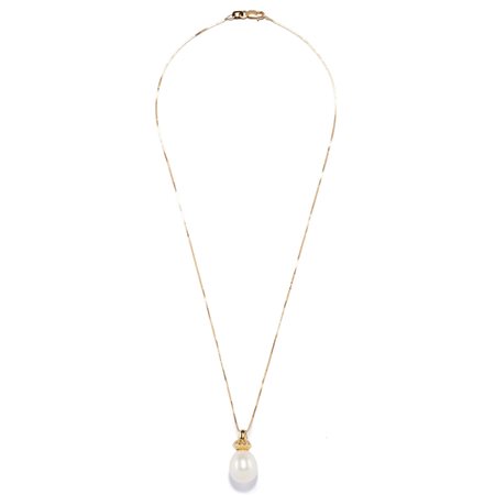 Collana con perla coltivata e diamanti