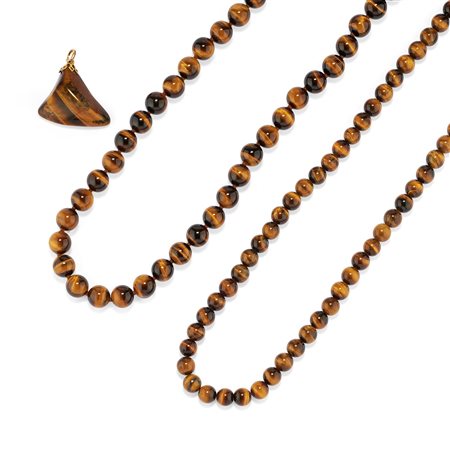 Due collane e un pendente con occhio di tigre