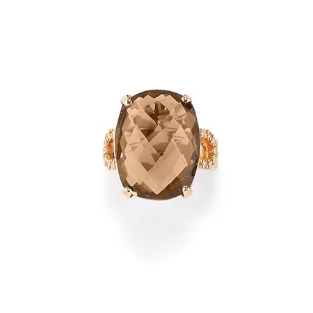 Anello con topazio e diamanti