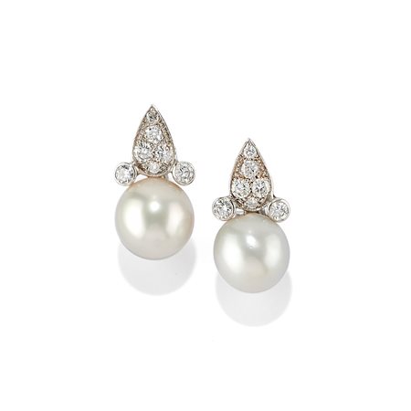 Orecchini con perle e diamanti