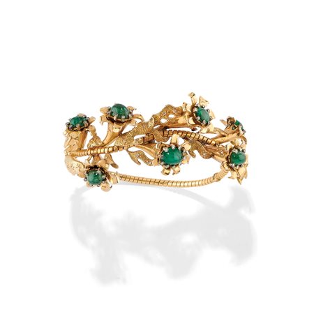 Bracciale con smeraldi e diamanti