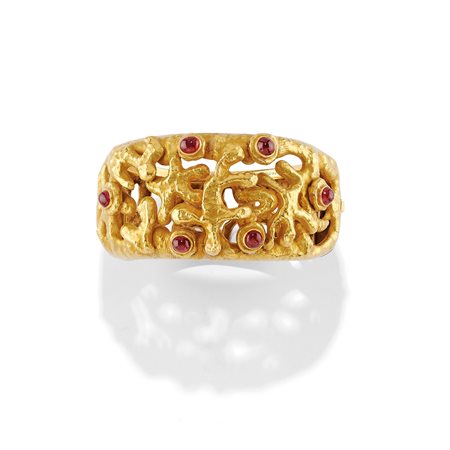 Bracciale rigido con rubini