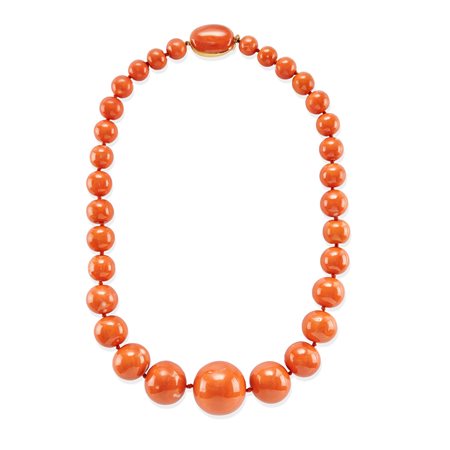 Importante collana con corallo