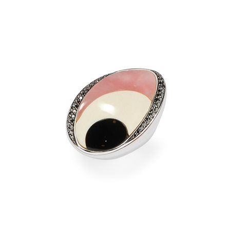 Anello con diamanti e pietre dure