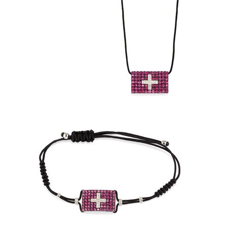 Demi-parure con rubini e diamanti