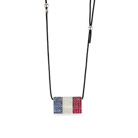 Collana con zaffiri, rubini e diamanti