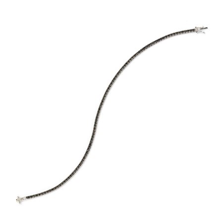 Bracciale tennis con diamanti neri