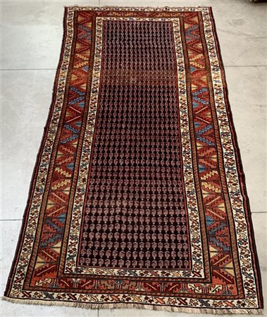 Tappeto Serabend Mir, Persia, secolo XX. Decoro con file geometriche di Boteh s