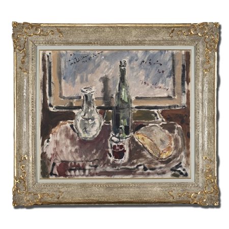 Filippo De Pisis "Natura morta con bottiglia" 1940
olio su tela
cm 60x70
Firmato