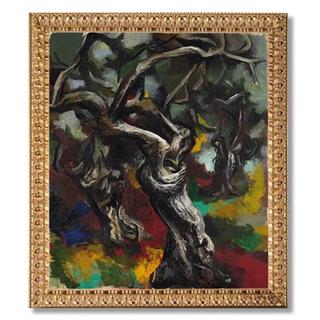 Renato Guttuso "Ulivo" 1957
olio su tela
cm 91x76,5
Firmato in basso a destra

P