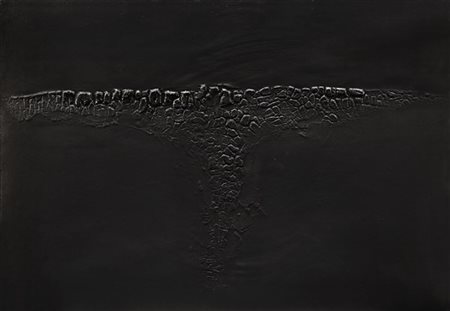 Alberto Burri "Cretto Nero F" 1971
acquaforte e acquatinta su carta Fabriano Ros