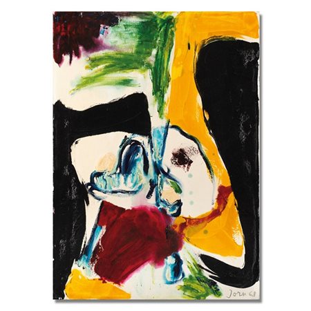 Asger Jorn "Senza titolo" 1968
acrilico su tela
cm 70x50
Firmato e datato 68 in