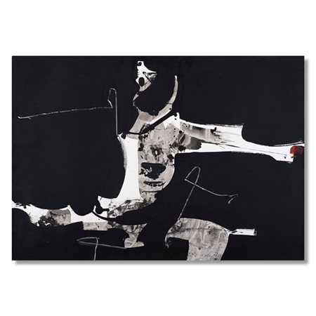 Manolo Millares "El picador" 1966
gouache e tecnica mista su cartoncino
cm 50x71
