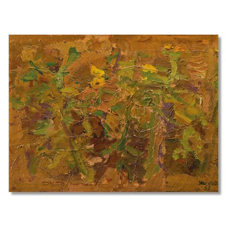 Ennio Morlotti "Calendole" 1955
olio su tela
cm 60x84
Firmato e datato 55 in bas