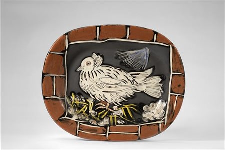 Pablo Picasso "Colombe à la lucarne" 1949
ceramica parzialmente smaltata e dipin