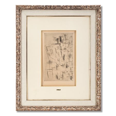 George Braque "Composition. (Nature Morte aux Verres)" 1912acquaforte su carta