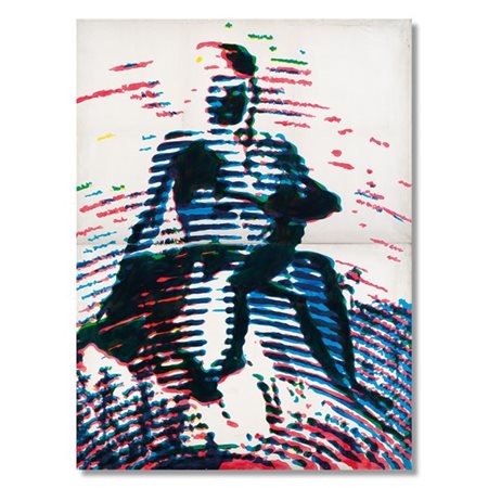 Alain Jacquet "La Vièrge et l'Enfant" 1966
acrilico su tela, dittico
cm 129,5x19