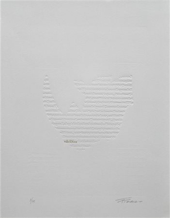 Ezio Gribaudo SENZA TITOLO calcografia su carta, cm 60x47; es. 8/25 firma...