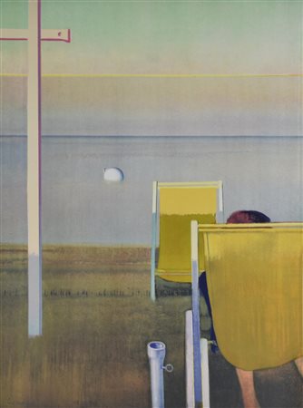 Leonardo Cremonini MARE serigrafia su carta, cm 80x60; es. 18/125 firma