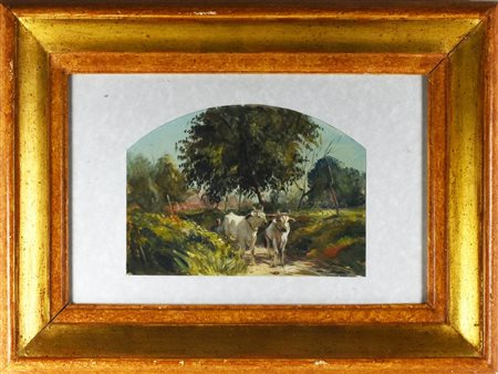 Ignoto I BUOI tecnica mista su carta, cm 20x30