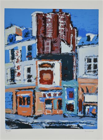 Orfeo Tamburi PARIGI litografia su carta Fabriano, cm 70x50; es. 80/150 firma