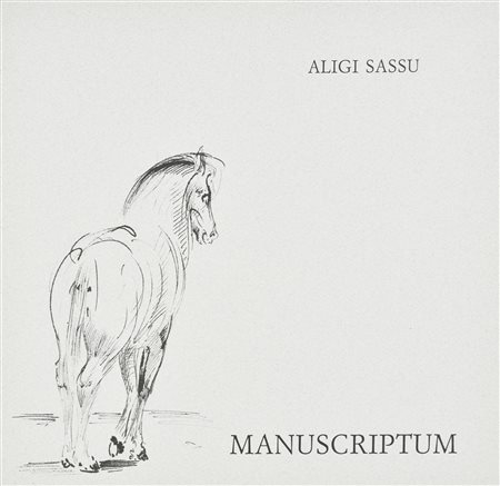 Aligi Sassu MANUSCRIPTUM volume contenente riproduzioni di disegni eseguiti...