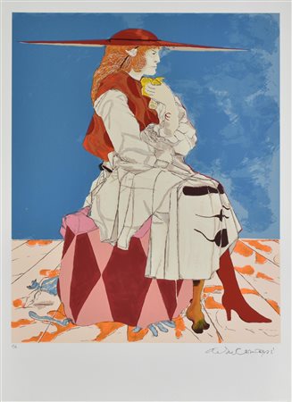 Arturo Carmassi PERSONAGGIO DELL'IMMAGINARIO N. 11 litografia su carta...