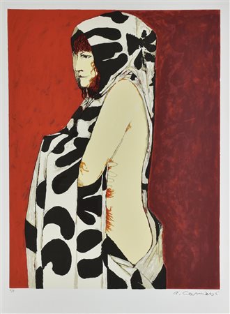 Arturo Carmassi PERSONAGGIO DELL'IMMAGINARIO N. 13 litografia su carta...